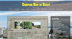Desktop Screenshot of campingbaiedegaspe.com