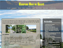 Tablet Screenshot of campingbaiedegaspe.com